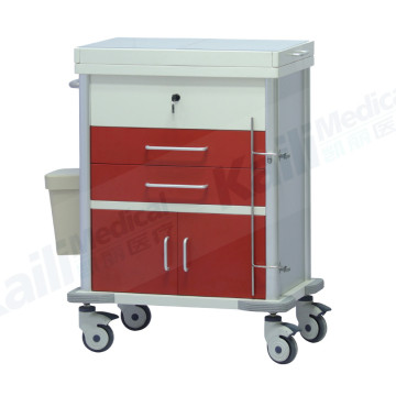 Stainless Steel Emergency Medical Trolley Hospital