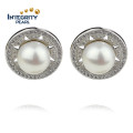 AAA 9mm Button Freshwater Pearl Earring Stud Earrings