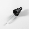 1oz Shiny Black glass essential oil dropper bottles