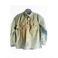 Men Casual 2 Pockets Corduroy Long Sleeve Shirt