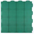 Interlocking court tile for outdoor basketball with cushion