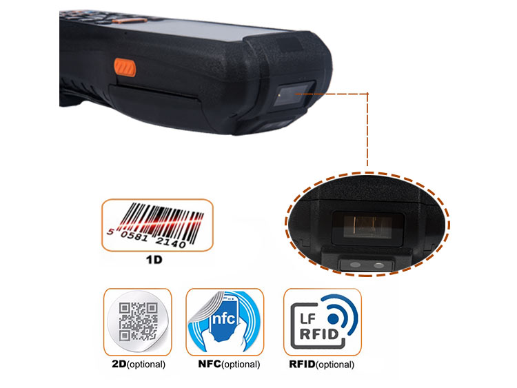 1D 2D barcode scanner PDA