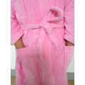 100%cotton kimono collar velour robe