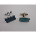 Praça quadrados promocionais Stampe Metal Cufflinks (GZHY-XK-011)