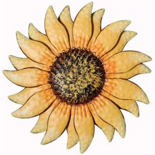 Arte de pared de girasol de 13 pulgadas de metal