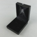 High Quality PU Leather Black Plastic Cufflink Box