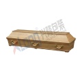 Light yellow Satin Interior Oak Veneer Full Open Casket