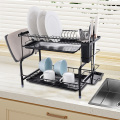 Latest Products Simple Antirust Attractive Newest Large Capacity Kitchen Dish Rack With Plastic Bottom Tray