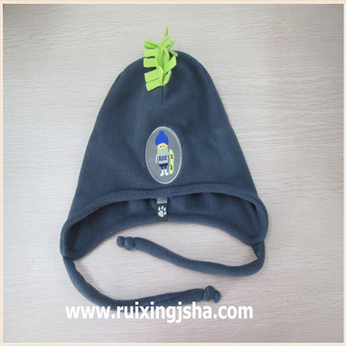 kids horse pattern fleece hat 