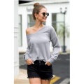 Casual Ladies Off Shoulder Tops Customized Wholesale