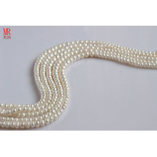 7-8-9mm Collier de perles d&#39;eau douce blanc (ES150-4)