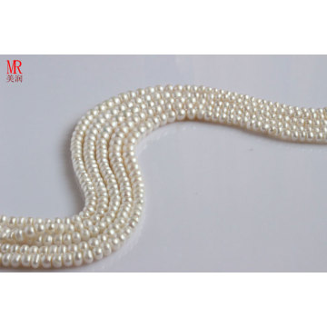 7-8-9mm White Freshwater Pearl Necklace Strand (ES150-4)