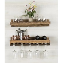 Wall Mounted Solid Wood Wine Rack