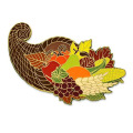 Cute Thanksgiving Pumpkin Pie Metal Lapel Pin Set