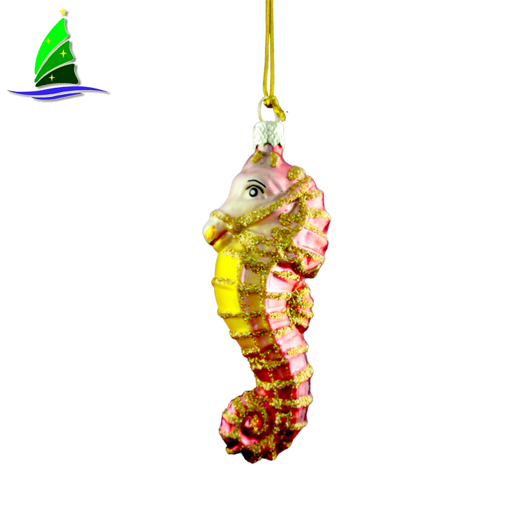 Hanging Gold Sea Horse Ornaments