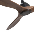 Decorative wood blade ceiling fan with ac motor