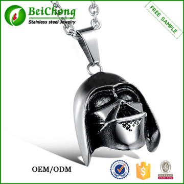 O novo Star Wars Jedi Knight capacete Titanium aço colar Europeia e americana moda pingente de aço inoxidável fundido