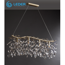 LEDER Crystal Dining Room Rectangular Chandeliers