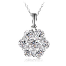 New Flower Cubic Zircon Pendant&Necklace Jewelry (CNL0214-B)