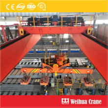 Overhead Crane with Rotatable Electromagnetic Spreader