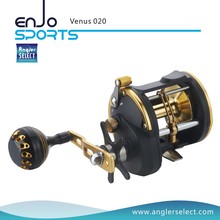 Angler Select Venus Trolling Reel Cuerpo de Grafito Fuerte Mango Derecho Carrete de Pesca para Agua Salada y Agua Dulce