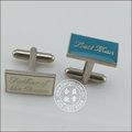 Boutons de manchettes métalliques promotionnels Stampe Logo (GZHY-XK-011)