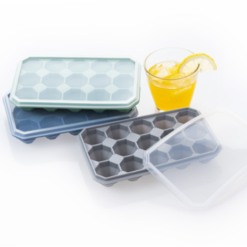 Custom 15-Cavity Silicone Ice Cube Trays with Lids