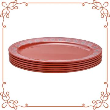 12 Inch Melamine Oval Plate Set of 6