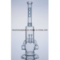 Ccg 2016 New Headphone Design Glass Bon Glass Water Pipe with Thick Base and Honeycomb Percs