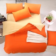 Comfortable Microfibre  Polyester Solid  Bedding Duvet Cover Set