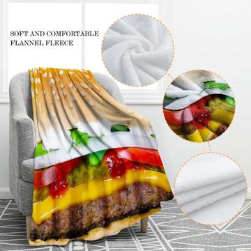 Hamburger round towels soft comfort flannel  blanket