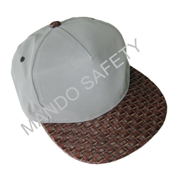 Grey Reflective Material Snapback Cap with