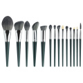 14pcs wholesale makeup brush set with leather bag