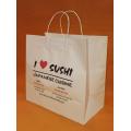 white kraft paper bag twisted handle-sushi