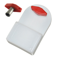 Radiator bleeding key with water tank