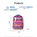 Rainbow Color PU PU da bolsa escolar resistente à prova d&#39;água para crianças