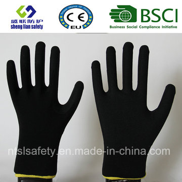 13 Gauge Nylon Liner, Nitrile Coating, Sandy Finish Safety Work Gloves (SL-NS101)