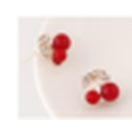 Jinhua 2016 cereza rojo zircon cristal hermoso pendiente único hallazgo aleación