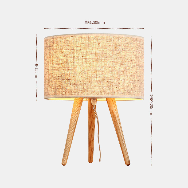 Standard Wooden Table Lamps size