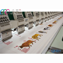 18 Heads High Speed 1200 rpm Commercial Flat Bed Embroidery Machine