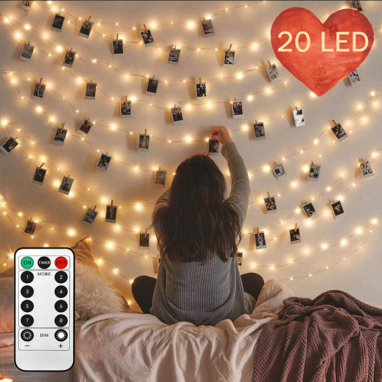 2meters 20leds photo clip fairy lights