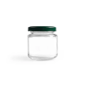 Jar de vidrio redondo de 100 ml con tapa para mermelada