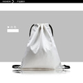 Custom pure color canvas backpack cotton linen bag