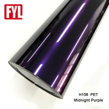 Pet Gloss Metallic Midnight Purple Car Wrapping Film