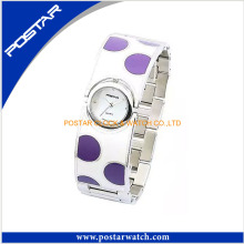 Überlegene Qualität Kundenspezifische elegante Fantasie Farbe Schweizer Uhr für Dame