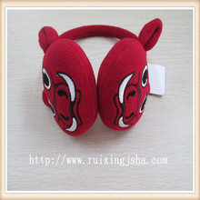 Inverno vermelho porco mascote Earmuffs