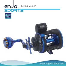 Angler Select Earth Plus Trolling Reel 3 + 1 Bobine de pêche Bb / Right Handle pour eau de mer et eau douce (Earth Plus 020)