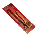 Ensemble de 2 pinces pour barbecue en bambou et brosse de nettoyage