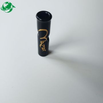 Black glass rolling tip round edge for preroll