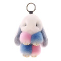 Colorful plush rabbit bag pendant accessories for girls